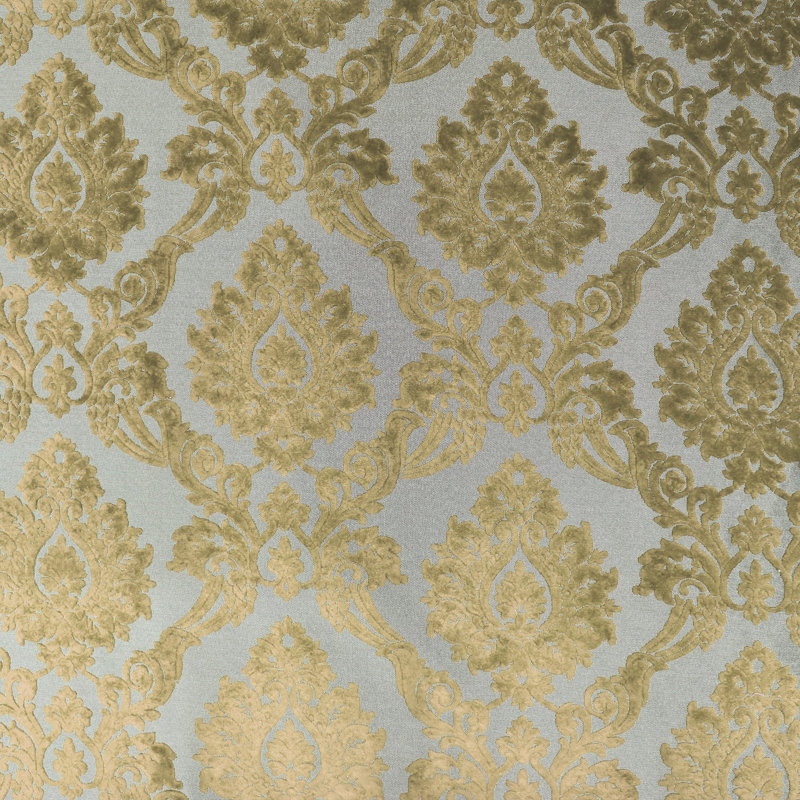 Damask Cut Velvet | Alessandra Fabric, Canary