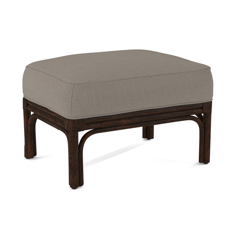 Boca Ottoman, Brown Geometric, 0456-33, Coffee