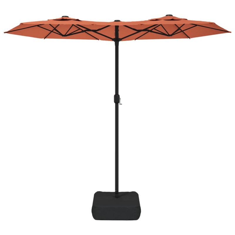 Double-Head Garden Parasol 316x240 cm, Terracotta