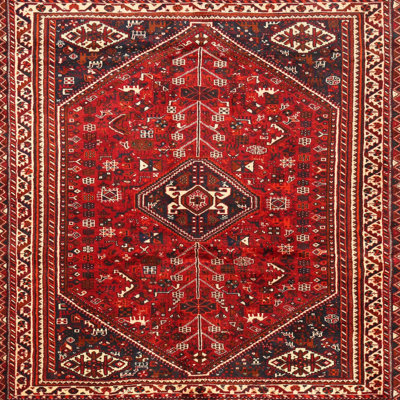 Tapis traditionnel brun / vert / beige Endress