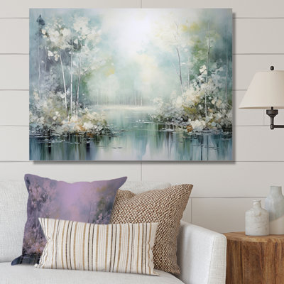 «Minimal River Forest liquid Art I», reproduction d'art sur toile