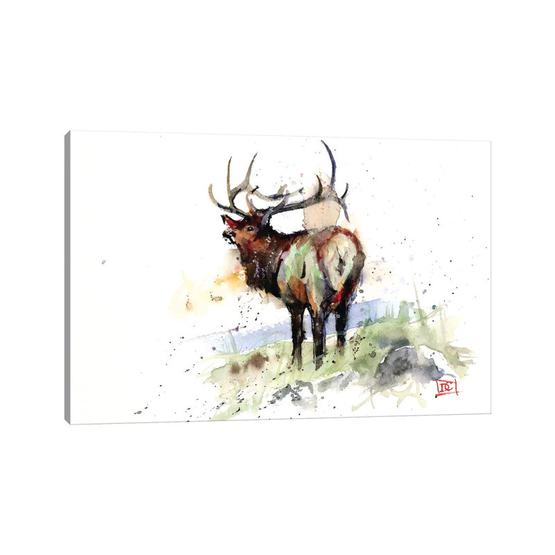 Elk III 1 Piece Wrapped Canvas Painting, 30.48 cm H x 45.72 cm W