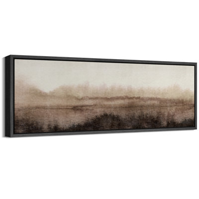 «Serene Misty Landscape in Soft Browns», art moderne