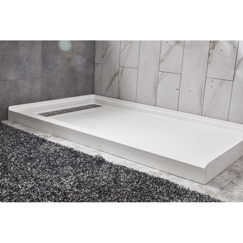 Low Step Right Trench 60'' W 36'' D Shower Base, Left