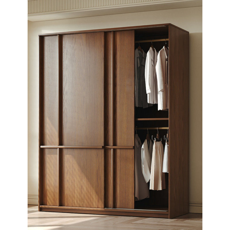 Garde-robe simple à pousser et tirer rétro, H 78,74 po x l 78,74 po x P 23,62 po