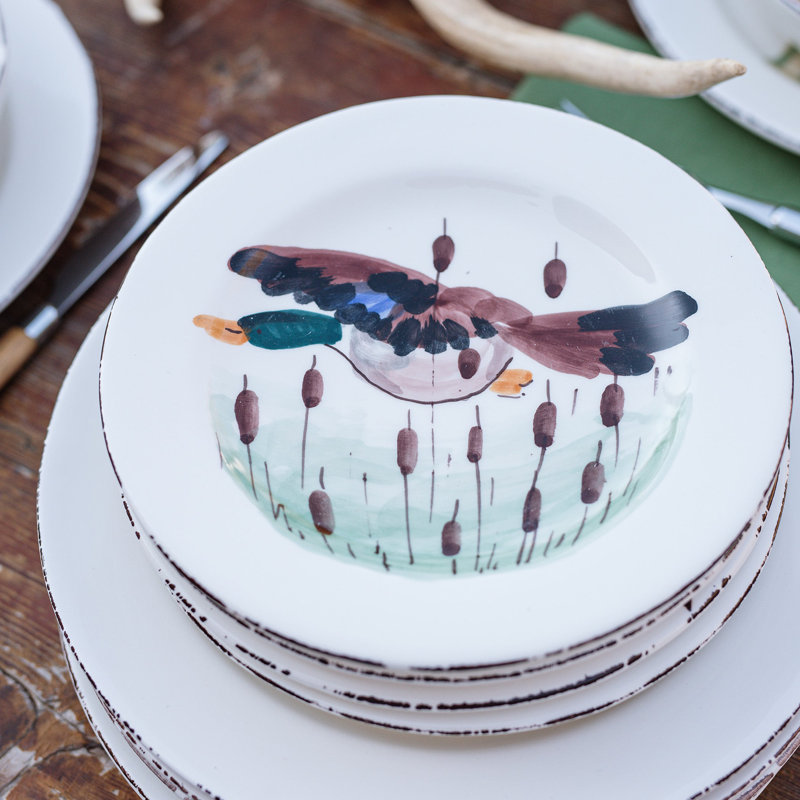 Wildlife Handmade Terra Bianca Salad/Dessert Plate