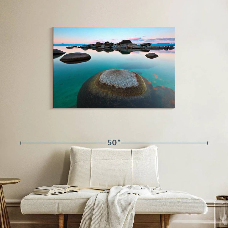 Roches immergées d'Alvord Lake Tahoe, H 26 po x l 39 po