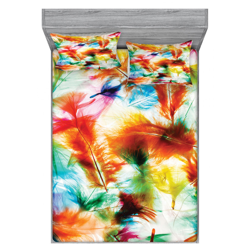 Microfiber Sheet Set, Queen Sheet Set with Fitted Sheet