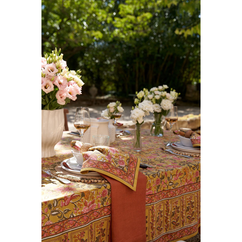Damaris Napkins - Pink/Mustard - 20" x 20" - Set of 4