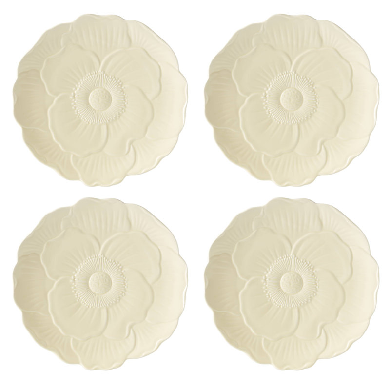 Ensemble de 4 assiettes décoratives Lenox Butterfly Meadow, Beige