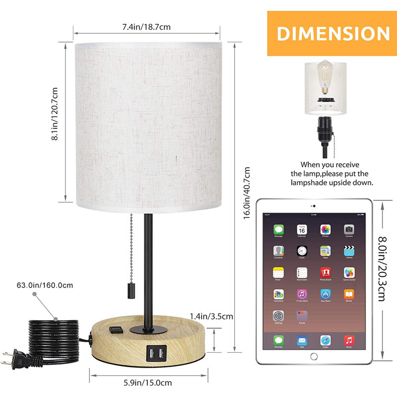 Lampe de table Luola USB