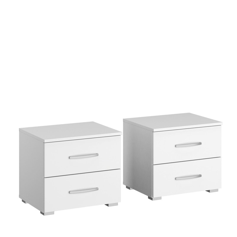 Aditio 1 Drawer Bedside Table, Alpine white