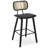 26" Upholstered Rattan Back Counter Height Bar Stools-712527878-712527879