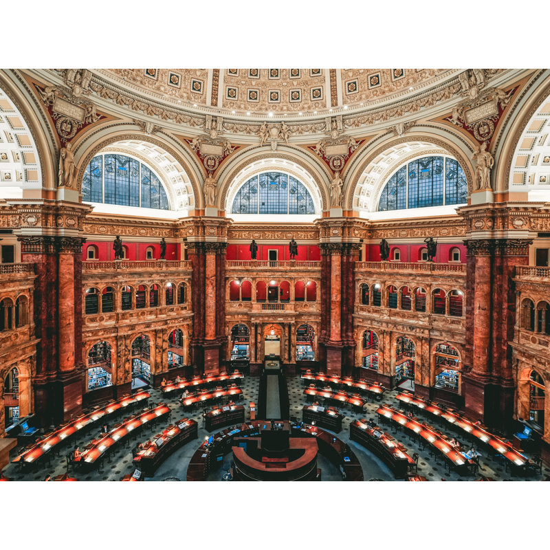 Library Of Congress Print by Leo Ang, 24" H x 32" W, Wrapped Canvas