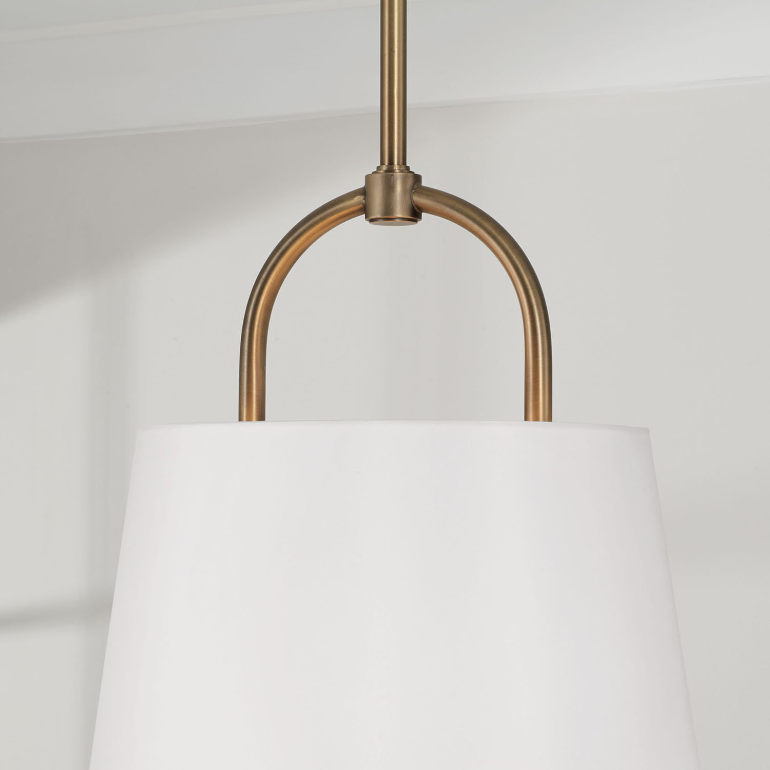 Kipling Single Light Cone Pendant, 21" H x 16" W x 16" D, Brass