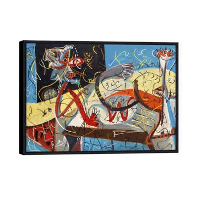 Art graphique encadré sur toile par Jackson Pollock, impression encadrée sur toile pour décor de bureau à domicile