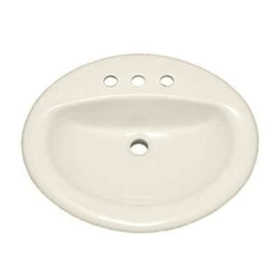 Proflo 17 " Vitreous China Oval Bathroom Sink and Overflow Hole