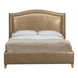 Caroline/Casey Leather Solid Wood Bed