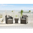 Ensemble de conversation pour 2 personnes avec table d'appoint