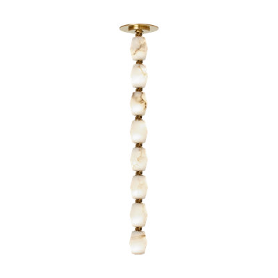 Sean Lavin Collier 24 Pendant in Hand Rubbed Antique Brass with Alabaster shade