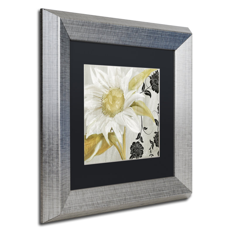 «Jadaya Sunroom I» par Color Bakery, impression sur toile encadrée, H 11 po x l 14 po x P 0,5 po, Argent, Noir