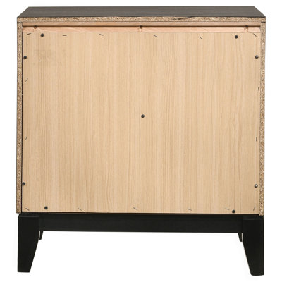 Table de chevet 2 tiroirs Grey Oak