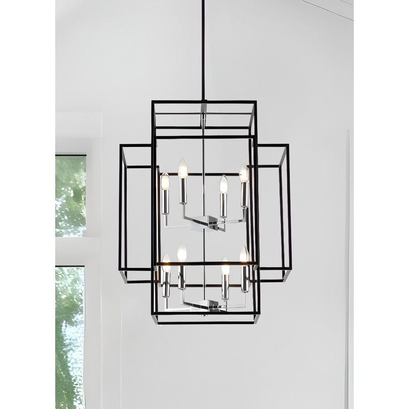 Lanterne rectangulaire à 8 lumières Adira