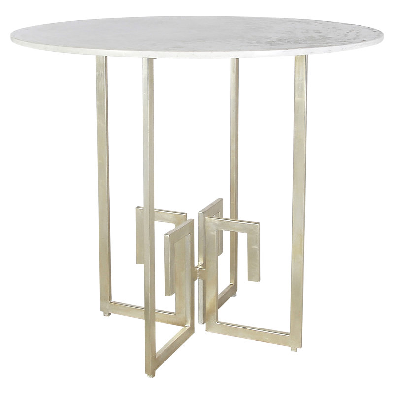 Table de salle à manger à hauteur de bar 33 po Salonika, Marbre de Carrare