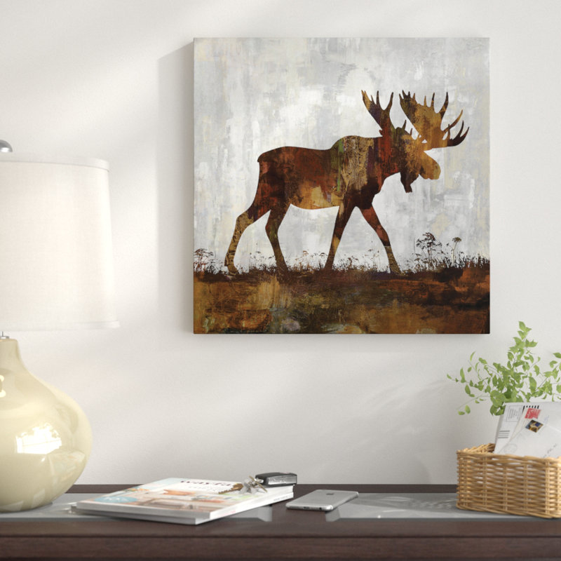 «Moose» par Carl Colburn, reproduction d'art sur toile, H 18 po x l 18 po x p 1,5 po, Toile tendue