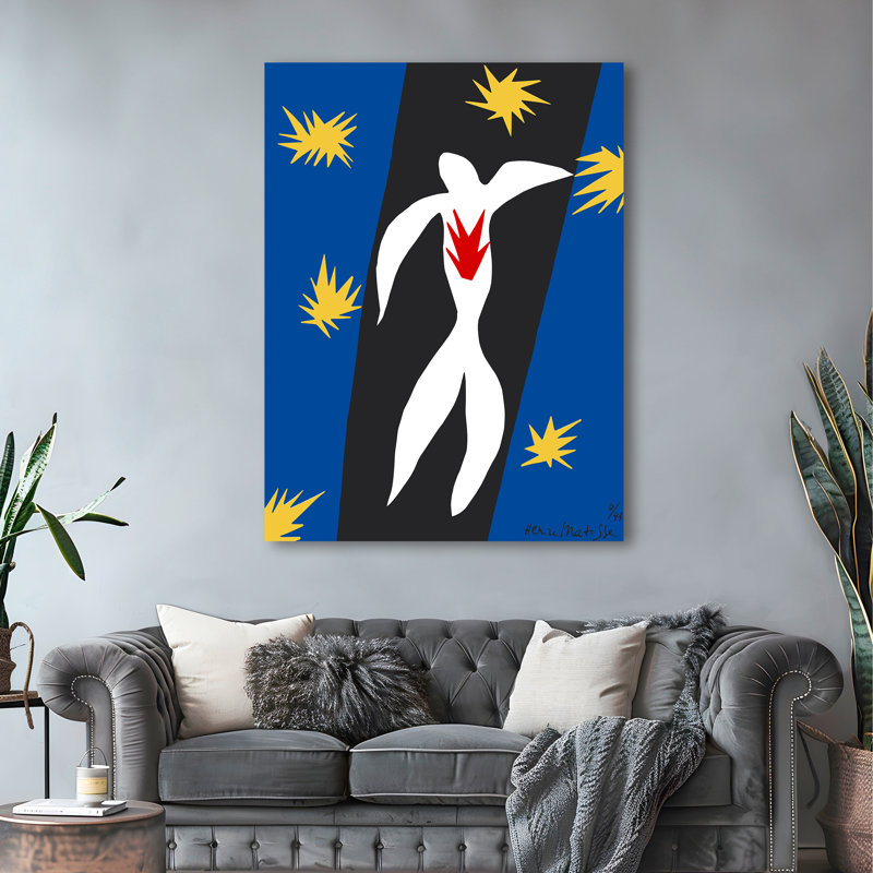 3HM7483 The Fall Of Icarus by Henri Matisse - Wrapped Canvas Print, 100cm H x 70cm W