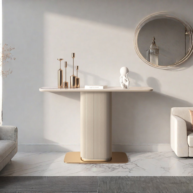 Modern Minimalist Console Table, 33.46" H x 47.24" W x 13.78" D