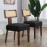 Chaise rembourrée en rotin et chaise d'appoint sans accoudoirs