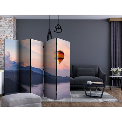 225cm W x 172cm H 5 - Panel Acoustic Room Divider Folding Room Divider