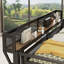 Grand lit mezzanine en métal avec bureau, escalier et station de charge, idéal pour les enfants et les adolescents, maximisant l'espace et la fonctionnalité-134229346-134229347