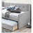 Contemporary Style 1pc Day Bed w/ Slat Trundle Button Tufted Light Gray Finish Bedroom Furniture