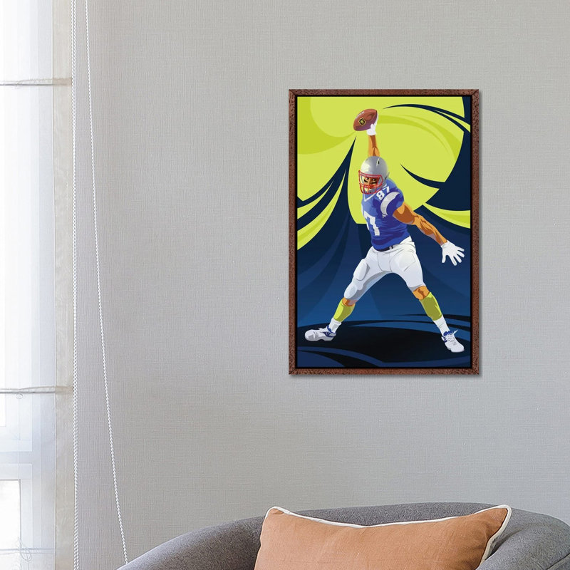 Football 1 Piece Wall Art on Canvas, 101.6 cm H x 66.04 cm W x 3.175 cm D, Brown Framed Canvas