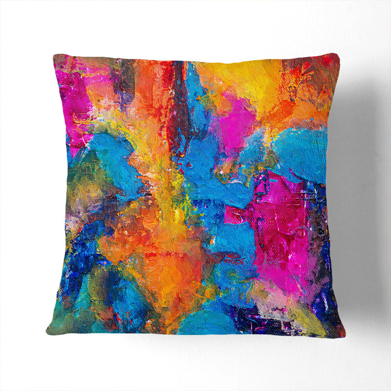 Abstract Square Throw Cushion, Black, 55 x 55 cm