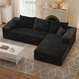 No Assembly Required 2 - Piece Corduroy Sofa