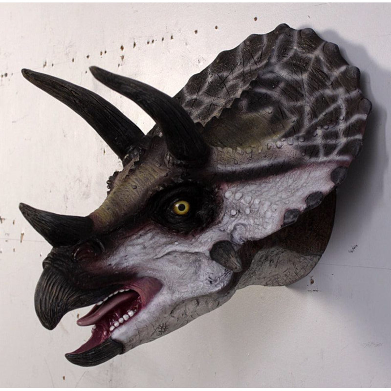 Statue de tête de dinosaure Triceratops