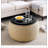 Round Ottoman Comfortable choice, multiple functions, classic design, and cozy corners Set with Storage, 2 in 1 combination, Round Coffee Table-1230290954