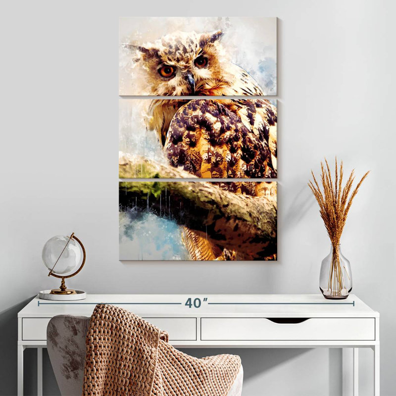 Brampt Owl Looking, 32" H x 20" W