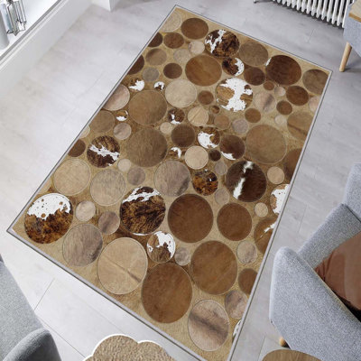 Tapis de qualité supérieure imprimé en 3D, 5,2 x 7,5 pieds, 100% polyester, 650 g / m² | Antibactérien, envers antidérapant en PVC, lavable à la machine | Idéal pour le salon, la chambre à coucher et la maison, hauteur des poils doux: 0,3 po