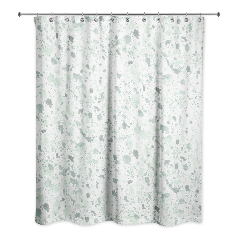 Rideau de douche simple Perine, Bleu