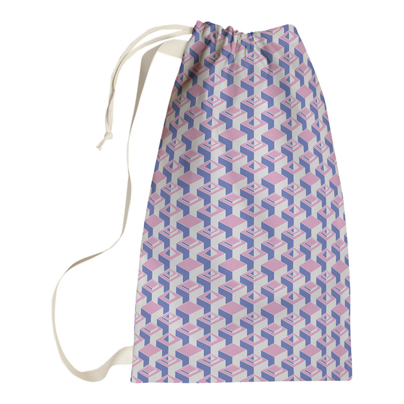 Sac à linge gratte-ciels, H 36 po x l 28 po x P 1,5 po, Rose/bleu