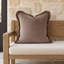 Housse de coussin décorative en velours doux à franges marron 45 cm-128725461-128725463