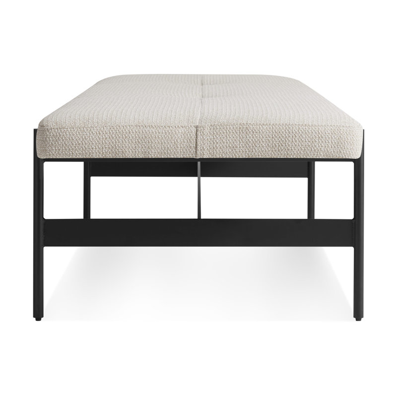Daybench Upholstered Dining Bench, Maharam Mantle in Future / Oblivion, 14" H x 75" W x 24" D