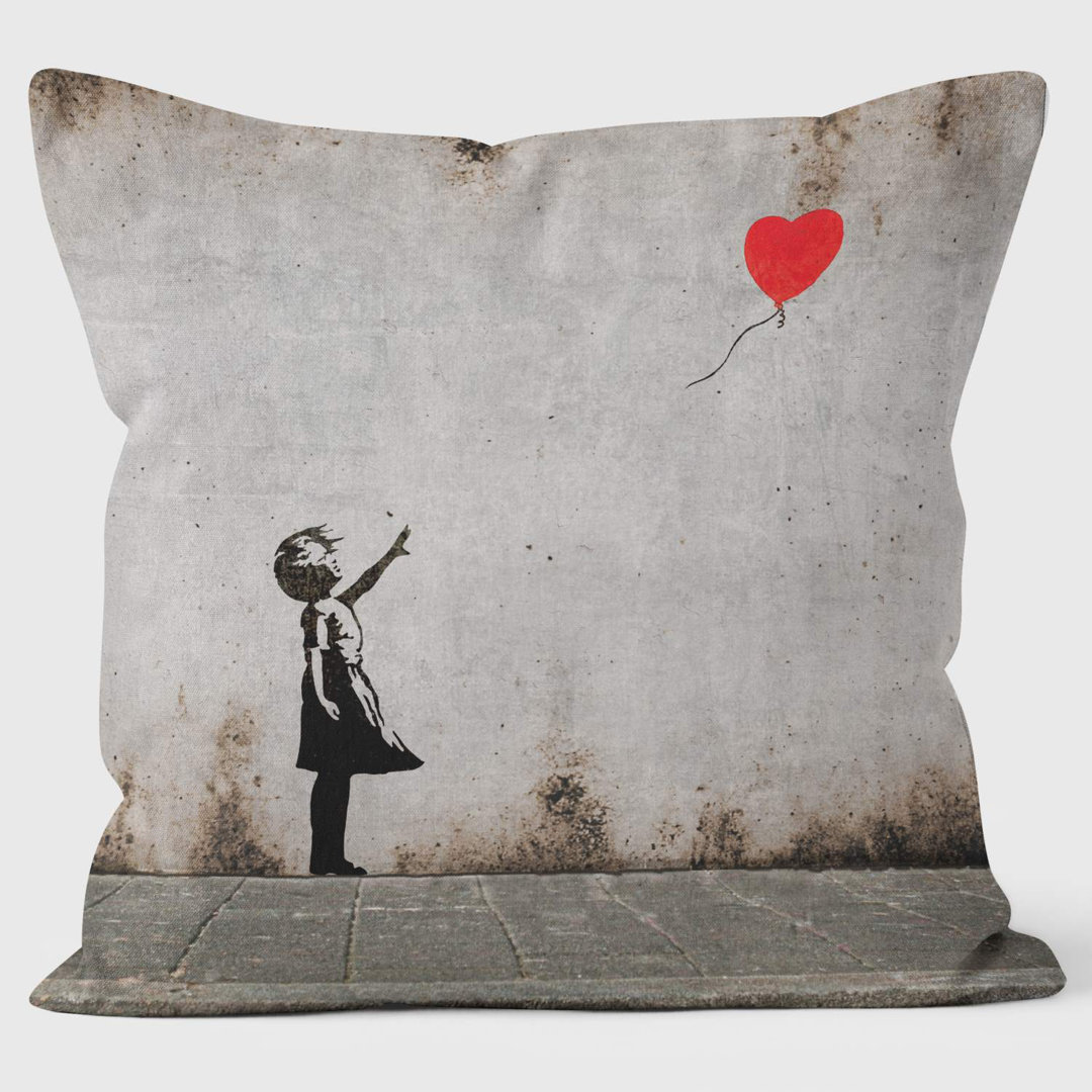 Balloon Girl Banksy Inspired - Graffiti Art Cushion