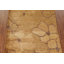 Tapis abstrait floral doré 7 x 10