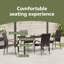 Garden Dining Set 5 Pcs Powder-Coated Steel-1686900158