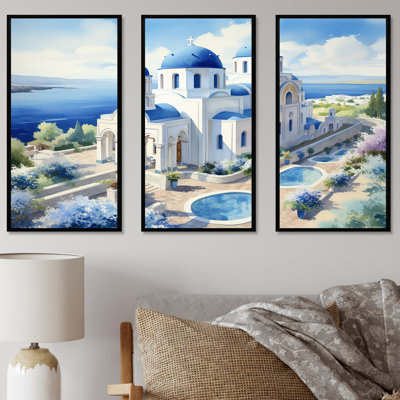 Église côtière Orthodoxe en Grèce 1 - Grèce, art mural
